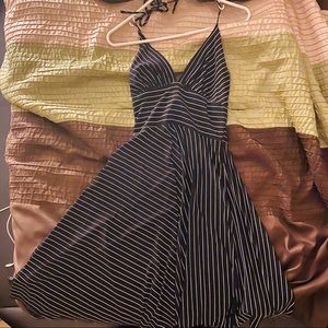 Black and white stripped dress